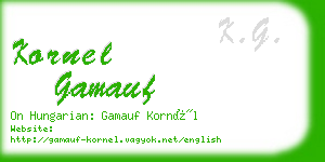kornel gamauf business card